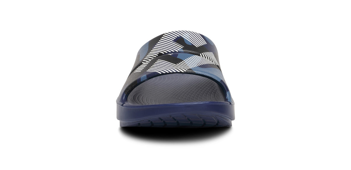 FJ X OOFOS Women's OOahh Sport Slide Sandal - Navy Camo