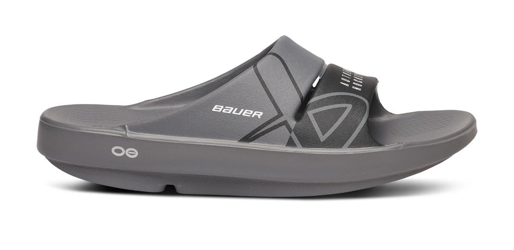 BAUER/OOFOS Women's OOahh Sport Slide Sandal – Slate
