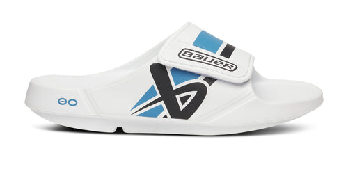 BAUER/OOFOS Men's OOahh Sport Flex Sandal – White