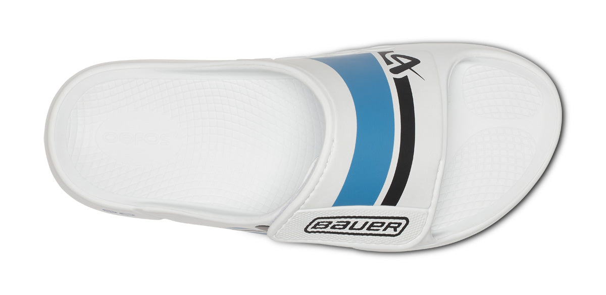 BAUER/OOFOS Men's OOahh Sport Flex Sandal – White